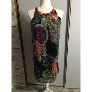 Desigual 34 Aya Kaleidoscope Art To Wear Lined Classic Occasion Casual Dress